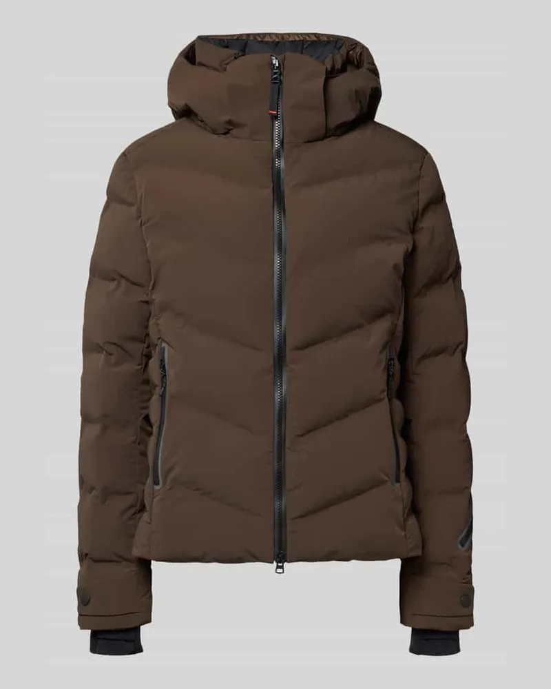 Bogner Steppjacke mit Zweiwege-Reißverschluss Dunkelbraun
