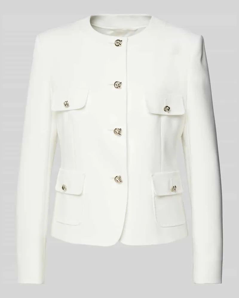 Max Mara Blazer mit aufgesetzten Pattentaschen Modell 'YANA Weiss