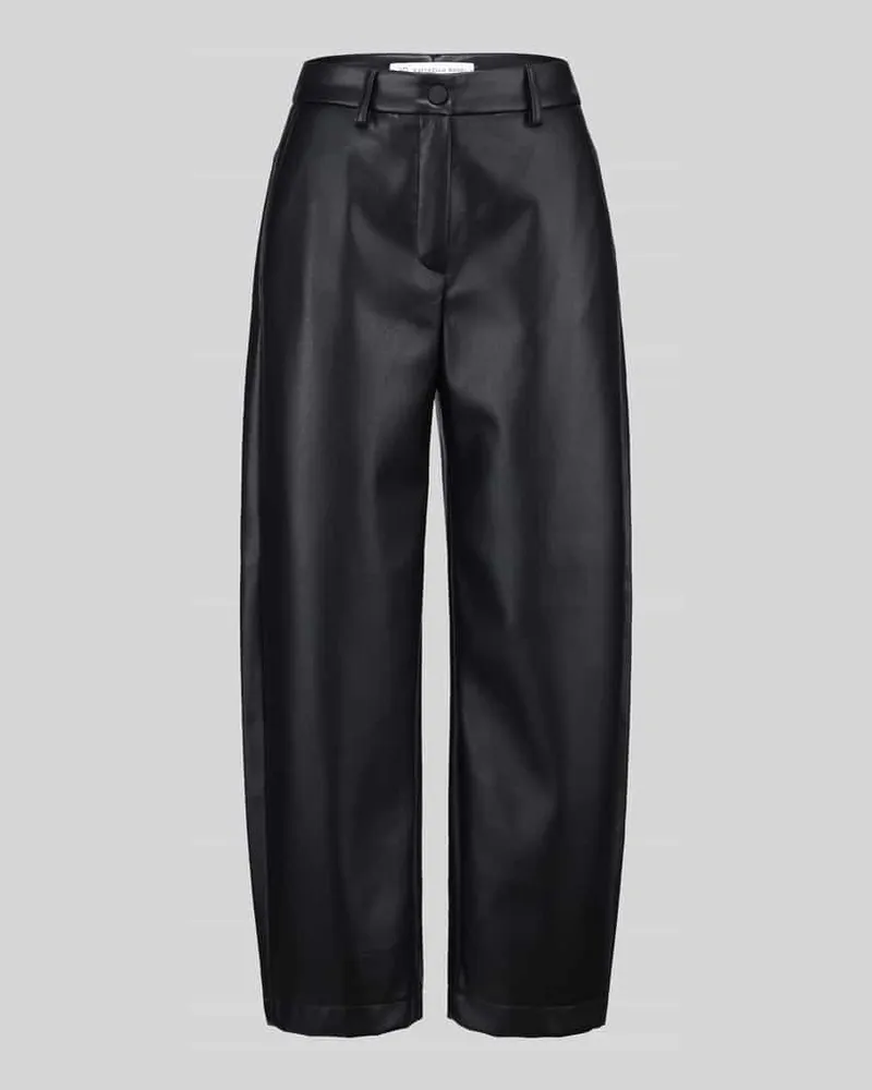 RAFFAELLO ROSSI  Regular Fit Leder- / Kunstlederhose mit Label-Detail Modell 'PHIBI Black