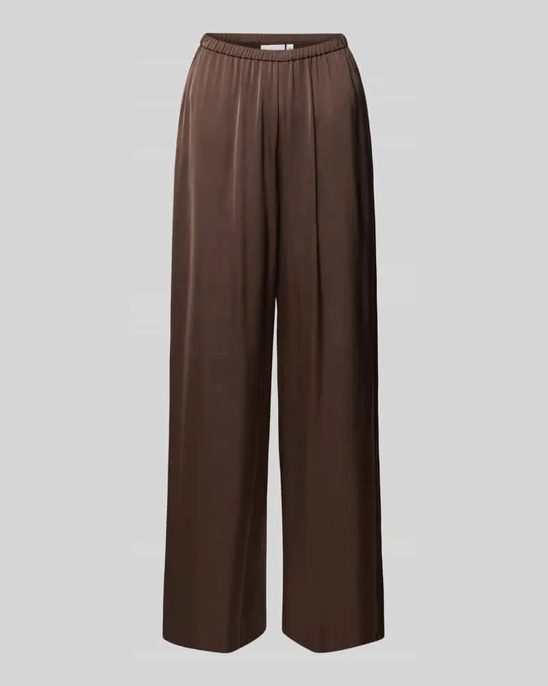 COMMA Wide Fit Stoffhose mit Viskose-Anteil Dunkelbraun