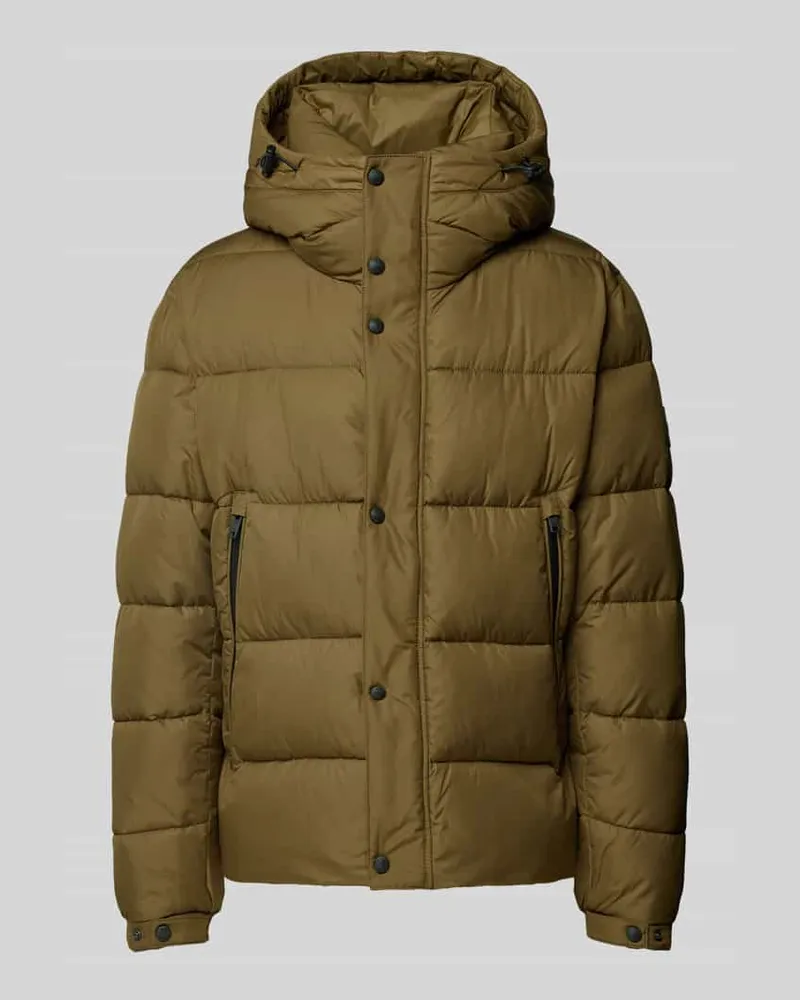 HUGO BOSS Steppjacke mit Reißverschlusstaschen Modell 'Omaris Oliv