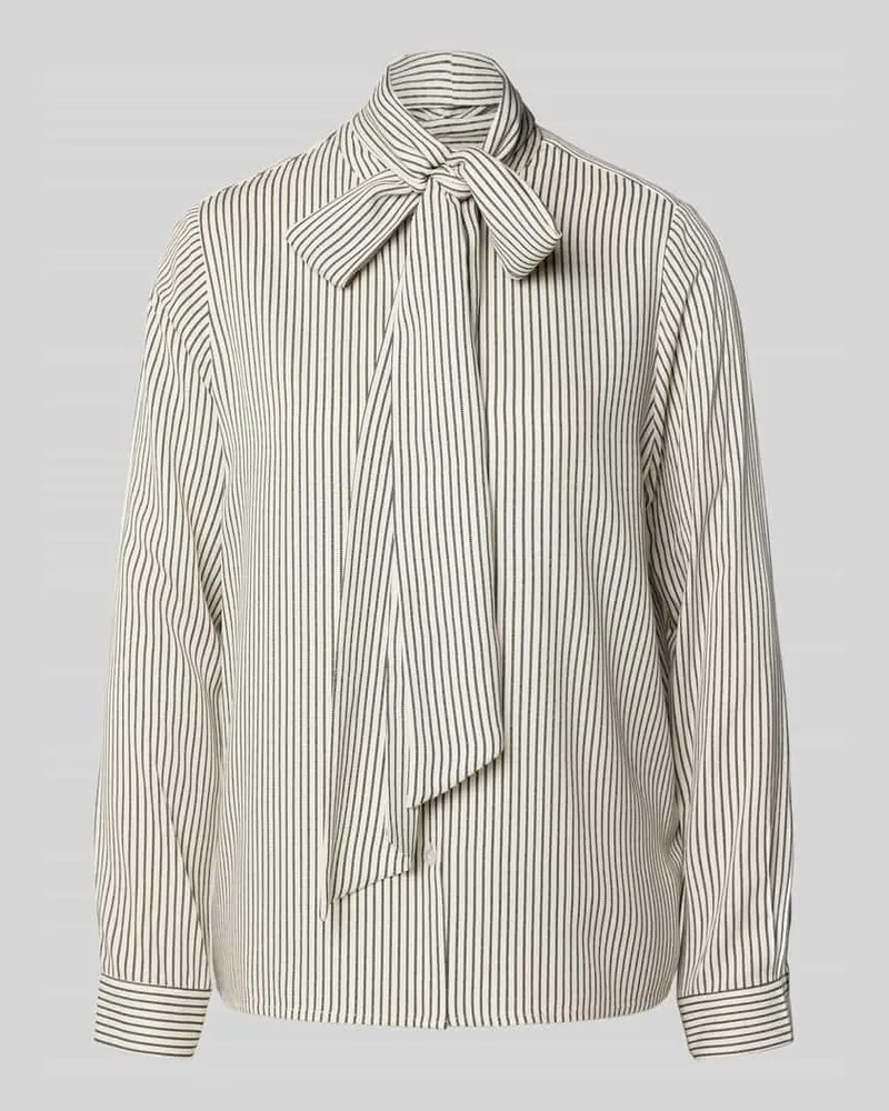 Milano Italy Regular Fit Schluppenbluse aus Viskose Beige