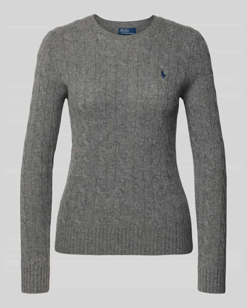 Ralph Lauren Strickpullover aus Wolle-Kaschmir-Mix Modell 'JULIANNA Mittelgrau