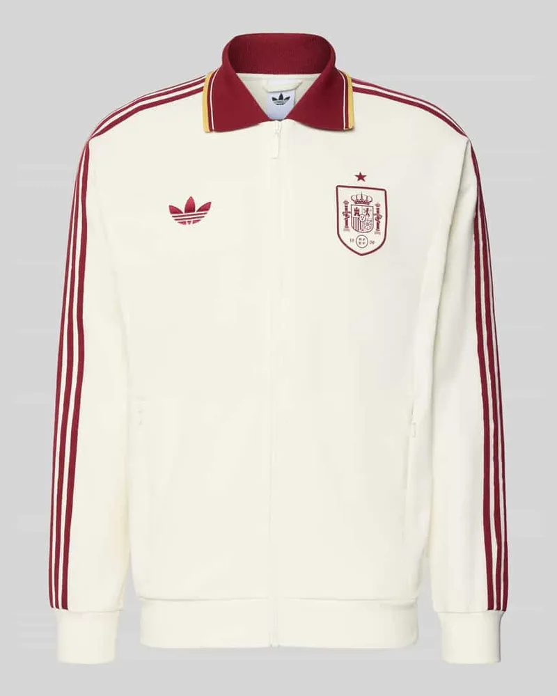 adidas Regular Fit Trainingsjacke Spanien aus Baumwoll-Mix Modell 'BLACAS Offwhite