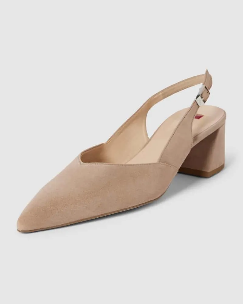 Högl Pumps aus Leder in unifarbenem Design Taupe