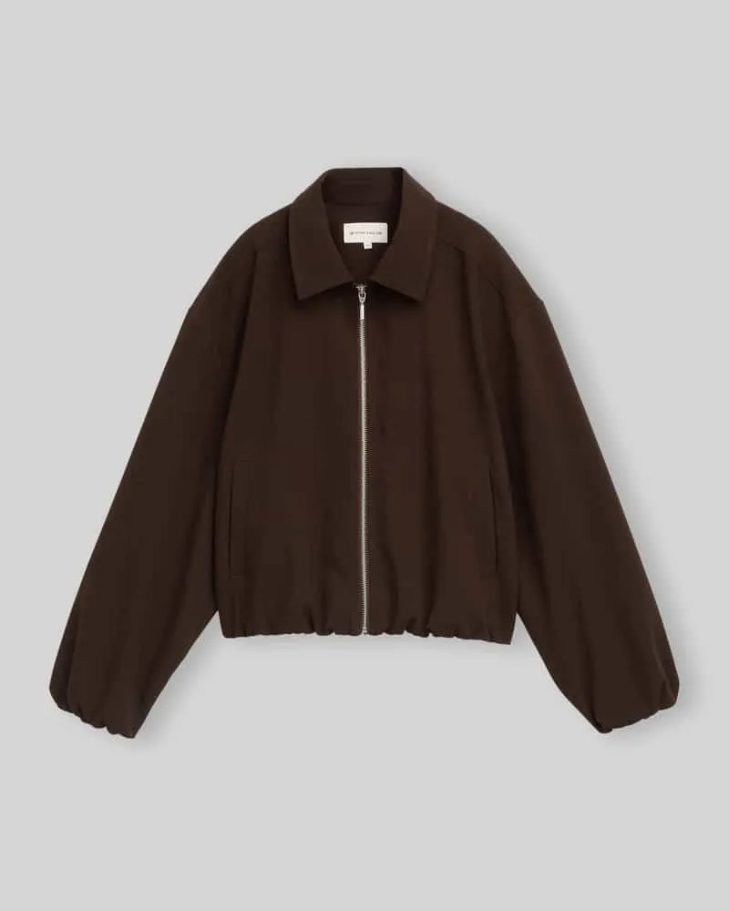 Tom Tailor Regular Fit Blouson mit Viskose-Anteil Dunkelbraun