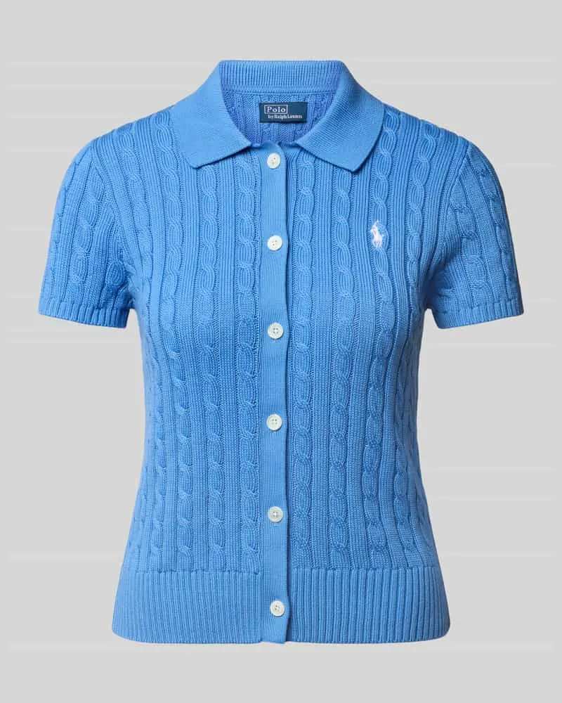 Ralph Lauren Cardigan mit Polokragen Blau