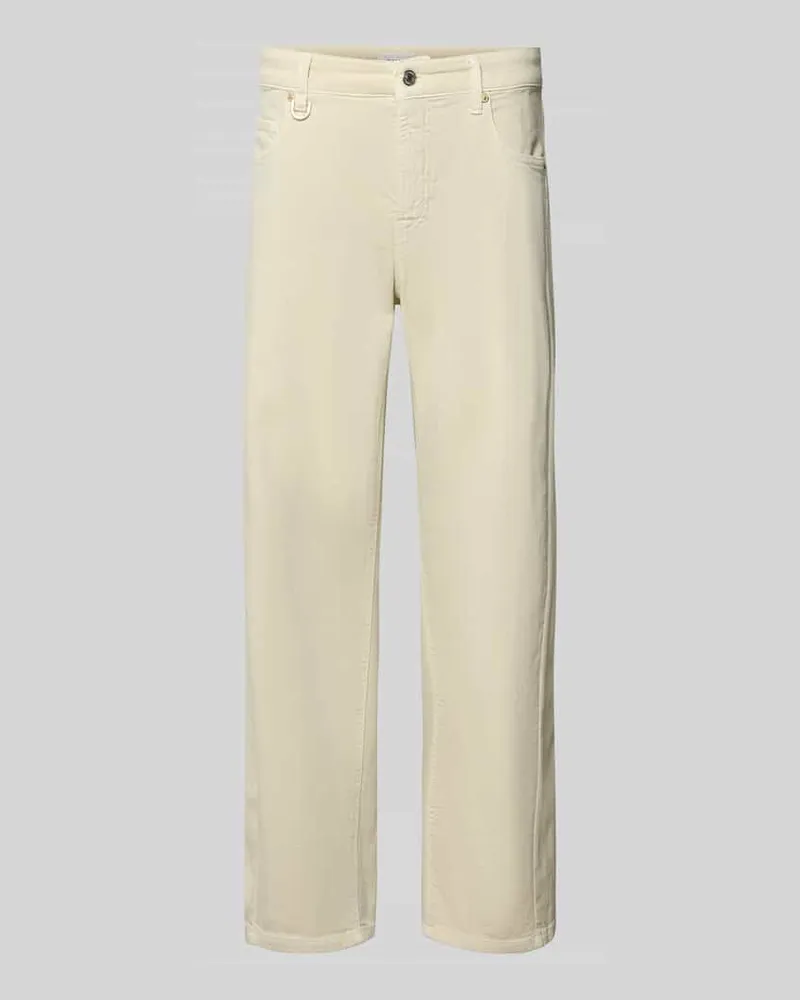 Cambio Wide Leg Jeans im 5-Pocket-Design Modell 'ORIA Ecru