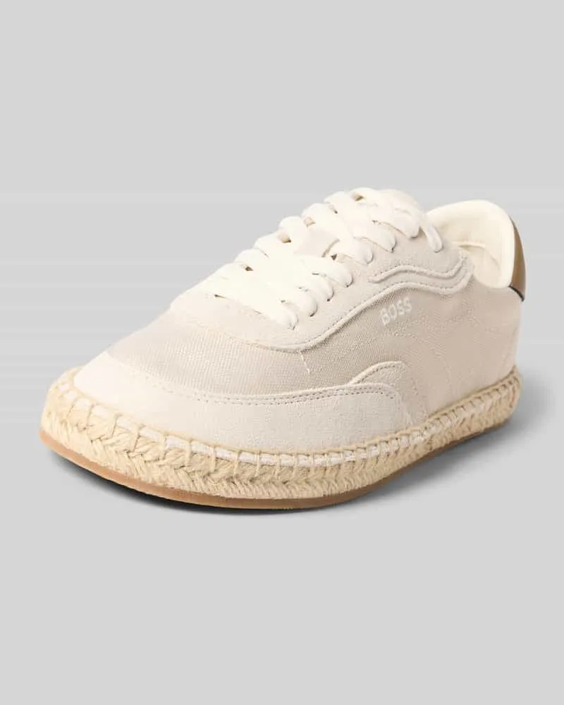 HUGO BOSS Low Top Sneaker mit Label Stitching Modell 'CARLYNN Weiss
