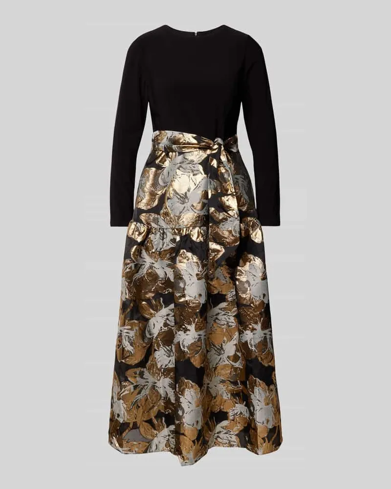 Adrianna Papell Abendkleid im 2-in-1-Look mit Bindegürtel Black