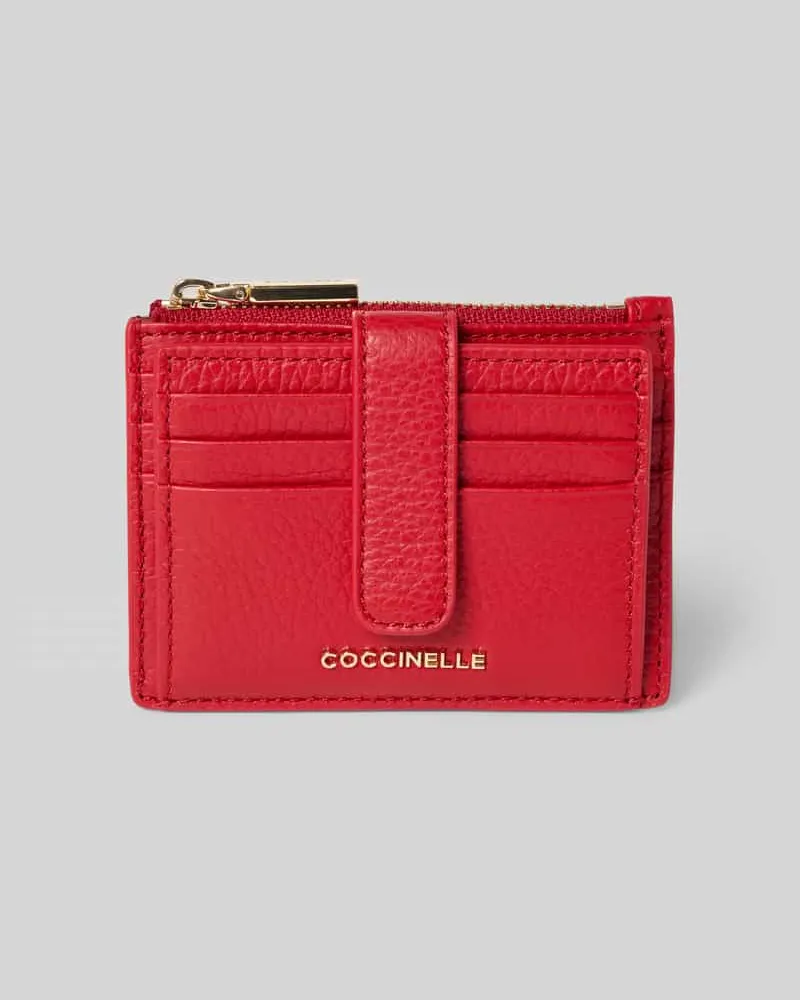 Coccinelle Portemonnaie mit Label-Detail Kirsche