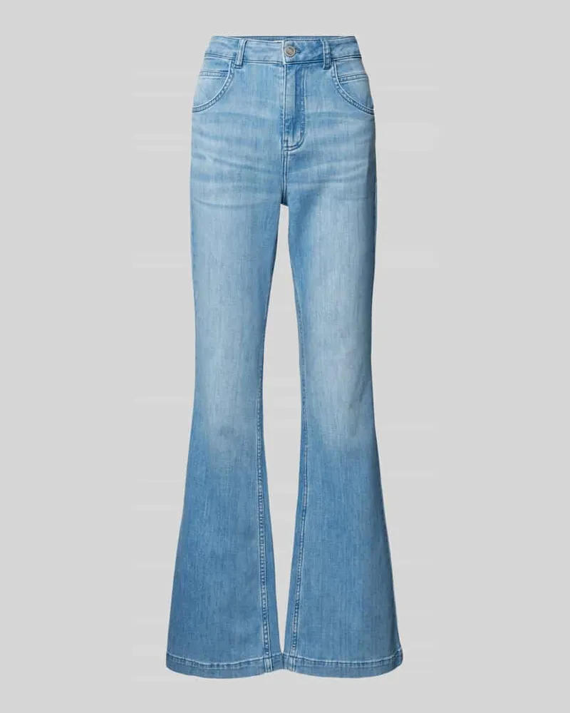 Lanius Flared Jeans mit Gürtelschlaufen Hellblau