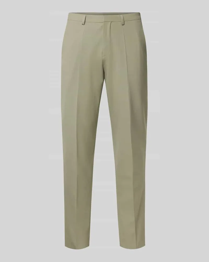 HUGO BOSS Regular Fit Anzughose mit Woll-Anteil Modell 'Hesten Hellgruen