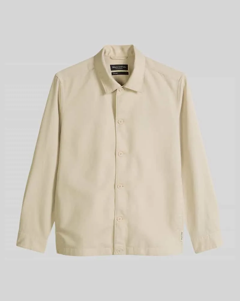 Marc O'Polo Regular Fit Overshirt mit seitlichen Eingrifftaschen Ecru