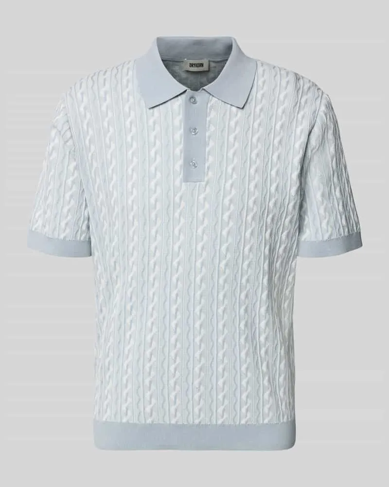 Drykorn Regular Fit Poloshirt mit Knopfleiste Modell 'Tamian Hellblau