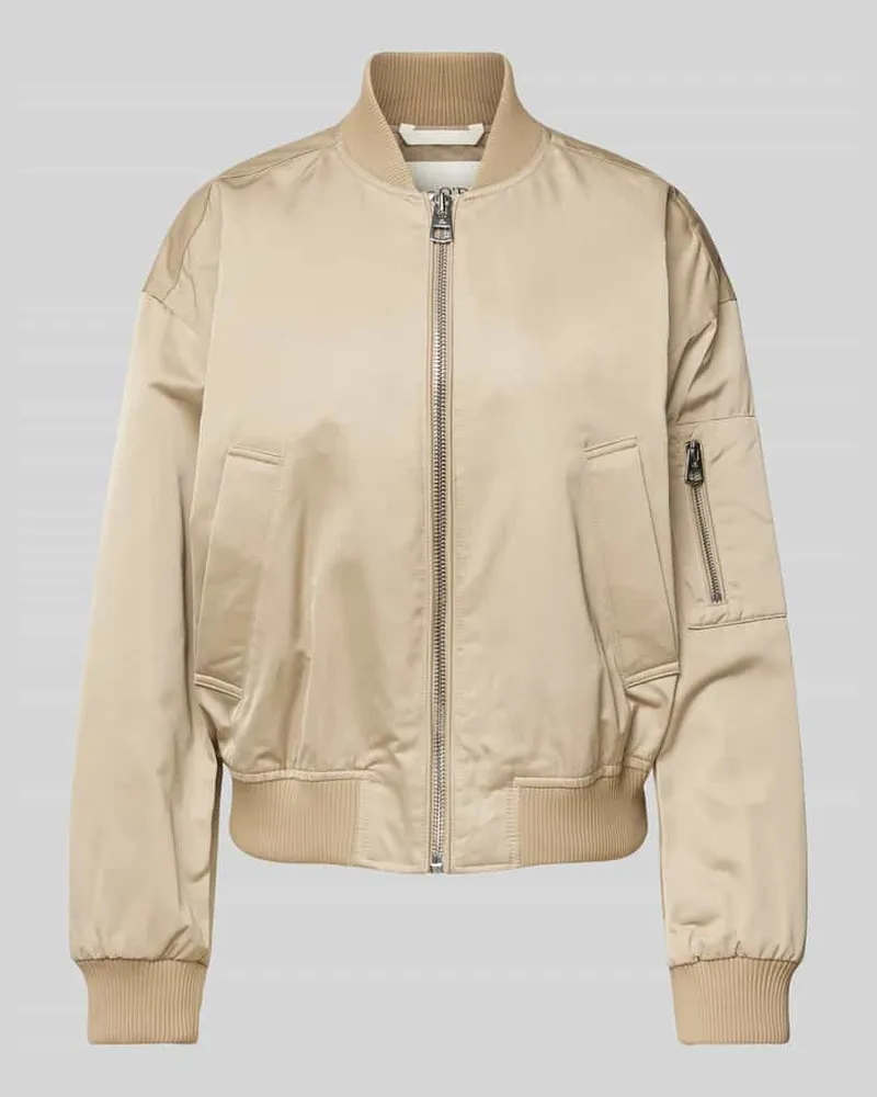 Marc O'Polo Regular Fit Blouson im Aviator-Stil aus Twill Sand
