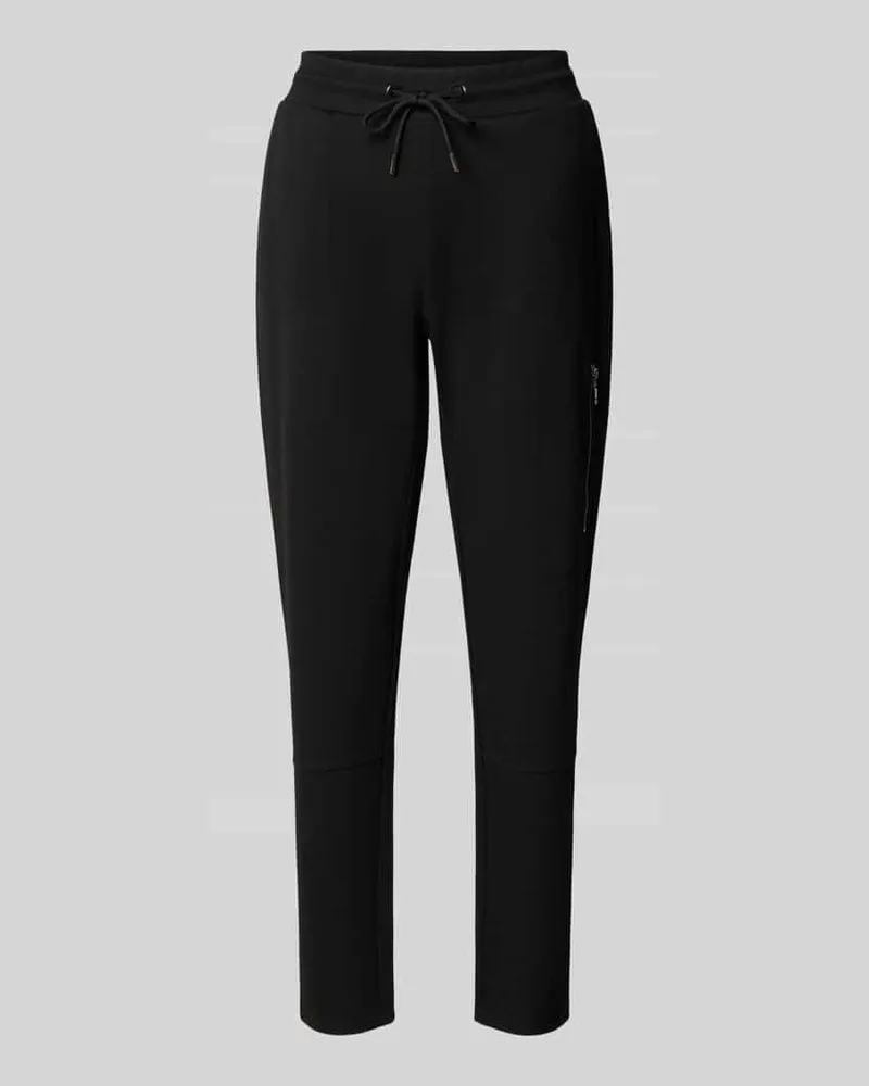 monari Slim Fit Sweatpants aus Viskose-Mix Black