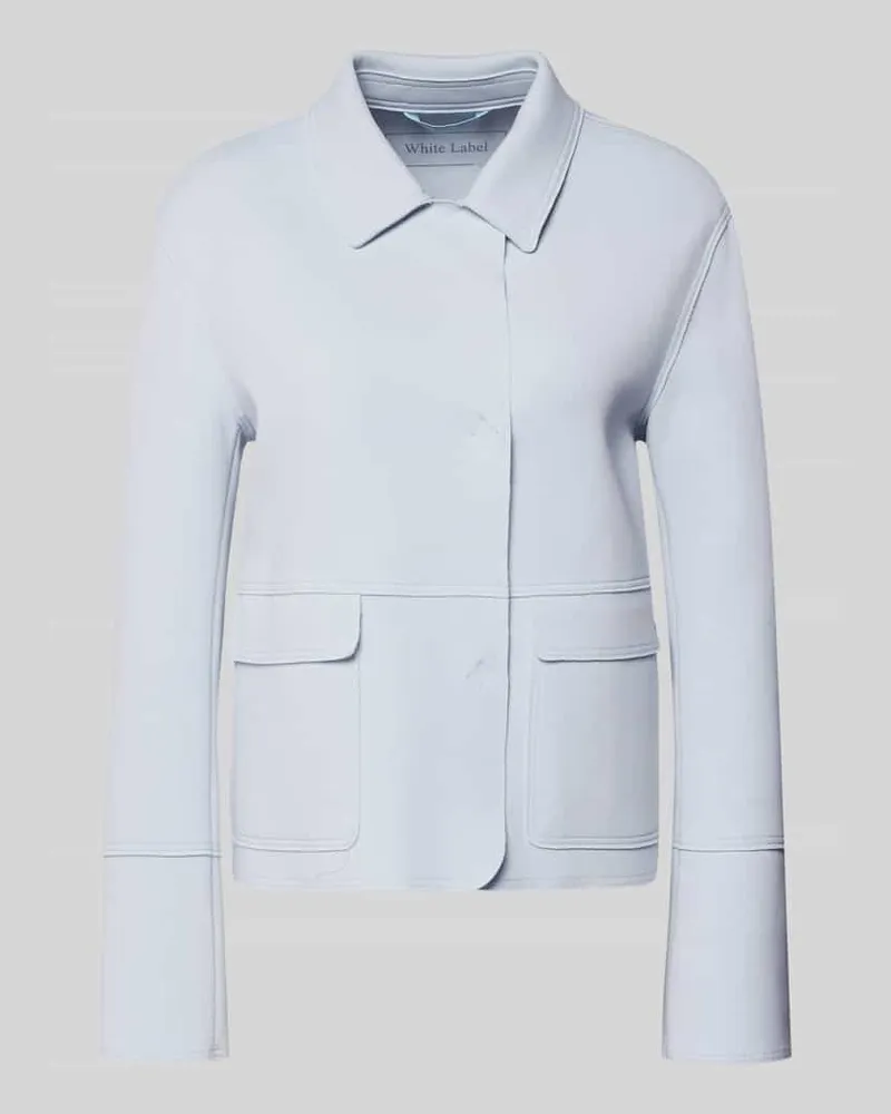 White Label Blazer mit Kentkragen und aufgesetzten Pattentaschen Bleu