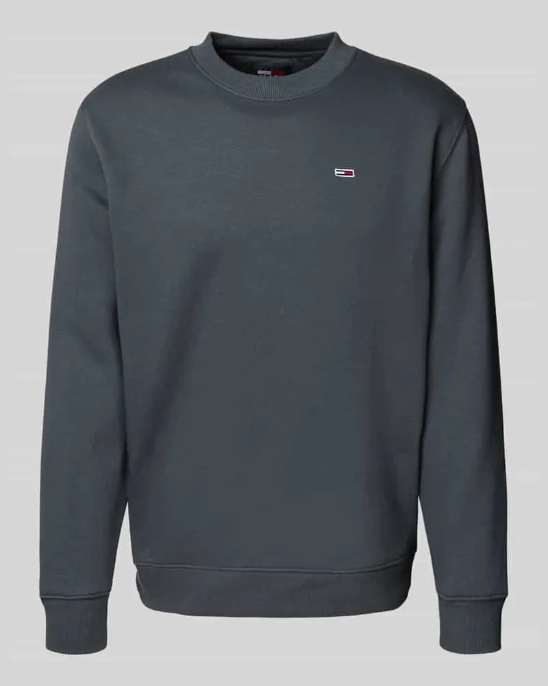 Tommy Hilfiger Sweatshirt mit Logo-Badge Anthrazit