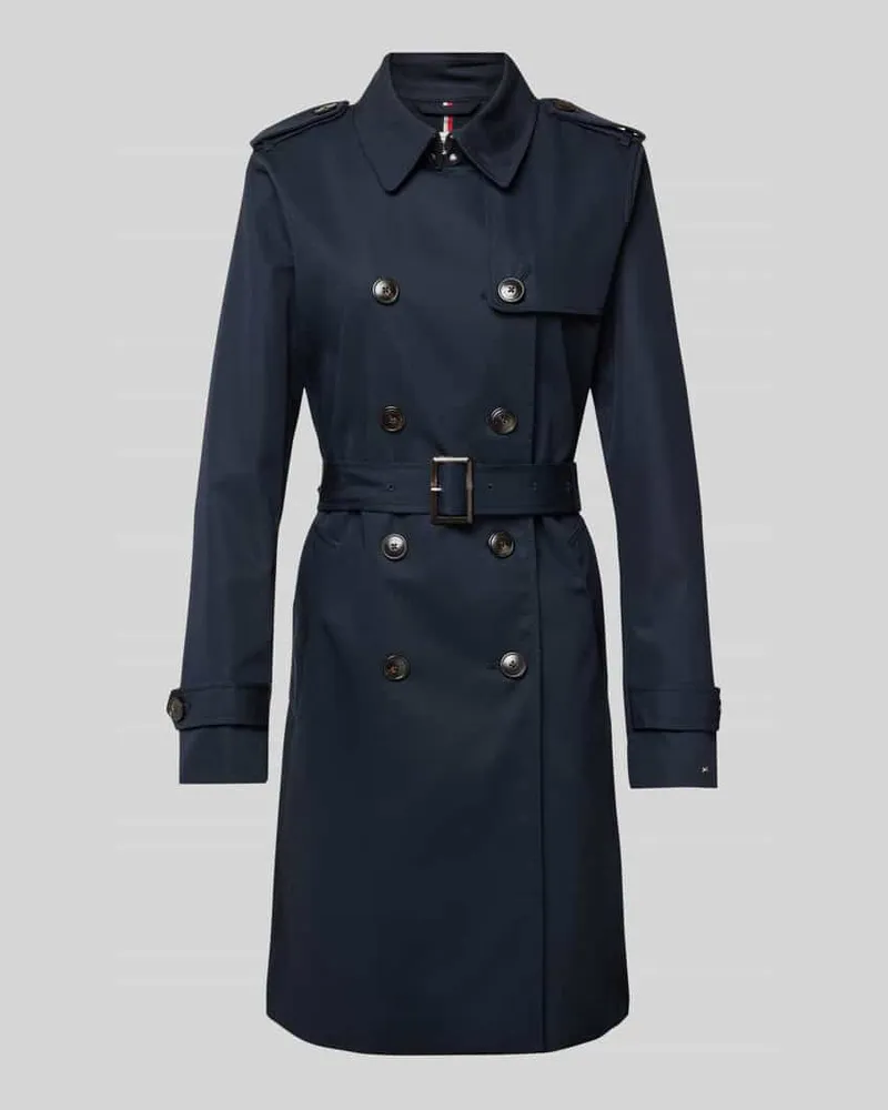 Tommy Hilfiger Trenchcoat mit Taillengürtel Marine