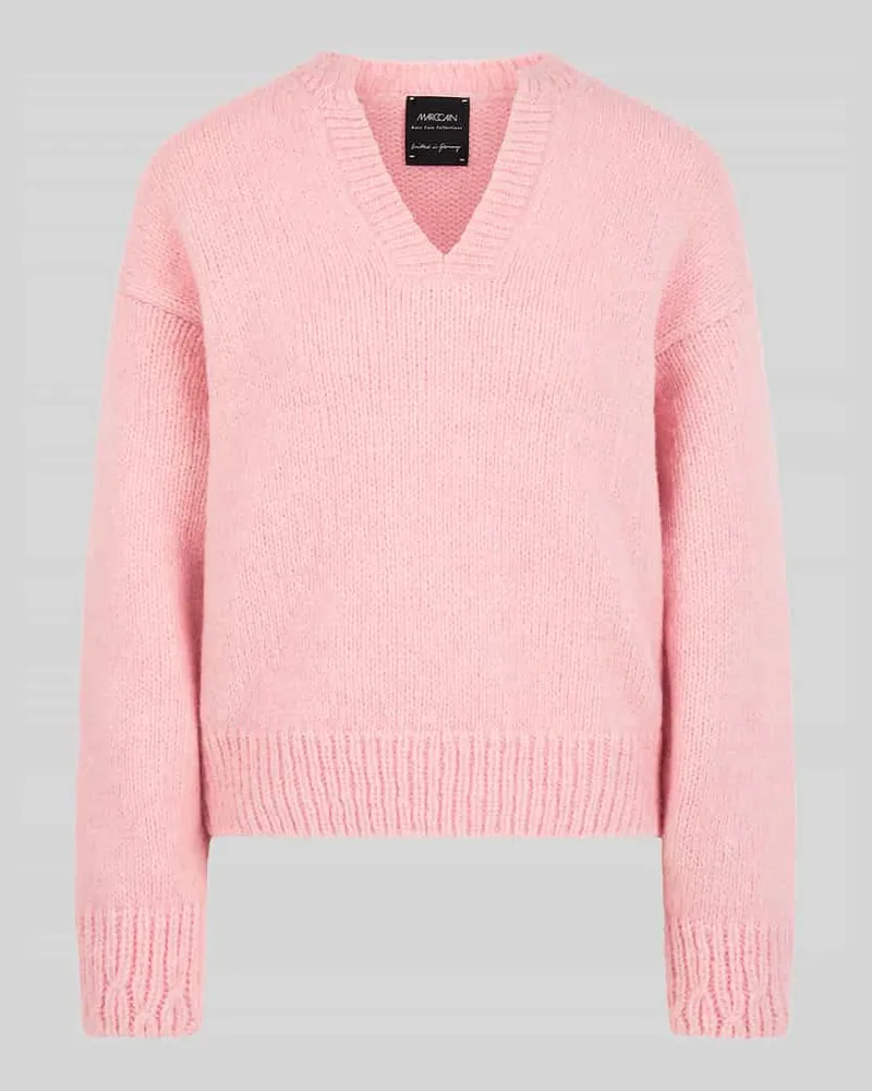 Marc Cain Pullover aus Wollmix mit Logo-Detail Rose