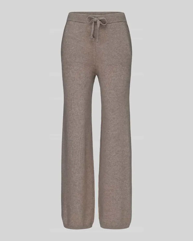 JAKE*S Regular Fit Weite Hose aus reinem Kaschmmir Taupe