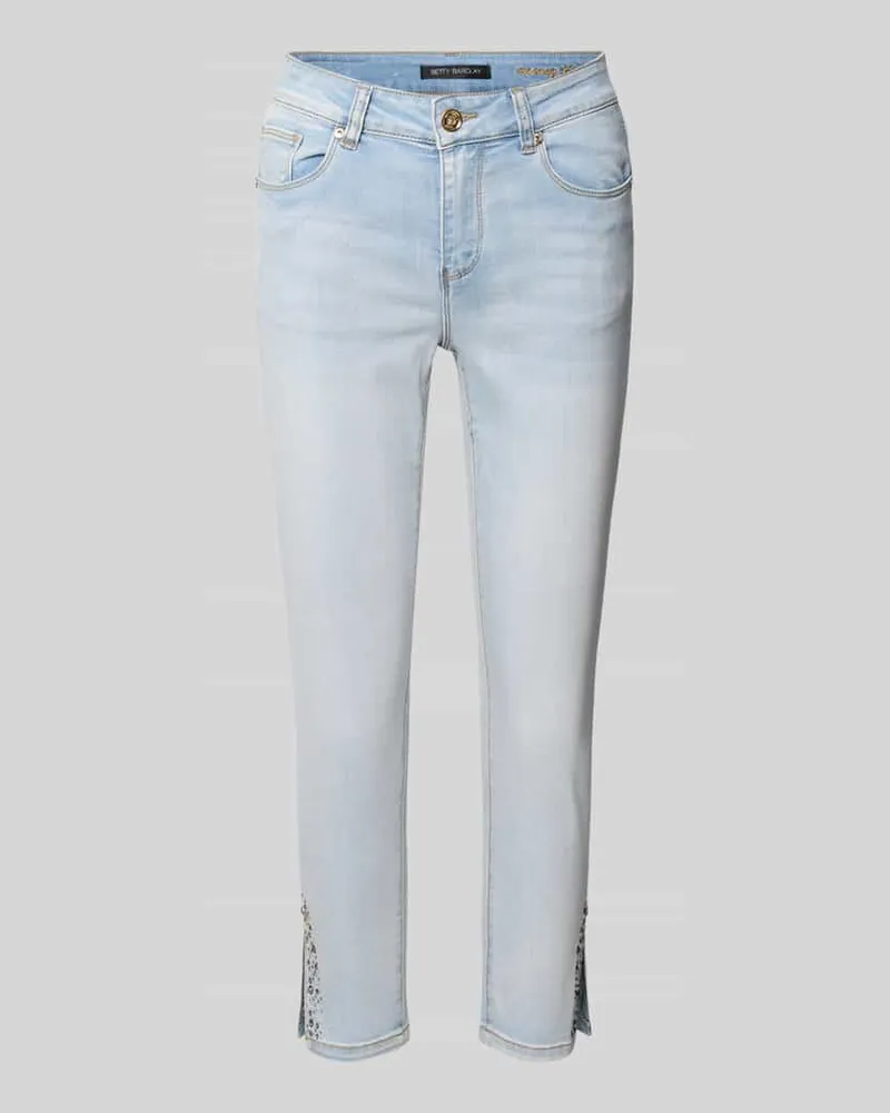 Betty Barclay Slim Fit Jeans mit Viskose-Anteil in verkürzter Passform Jeansblau