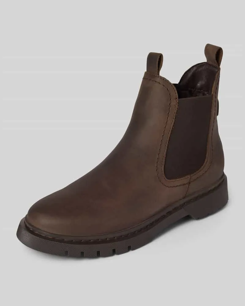 Tamaris Chelsea Boots aus Rindsnappa Dunkelbraun