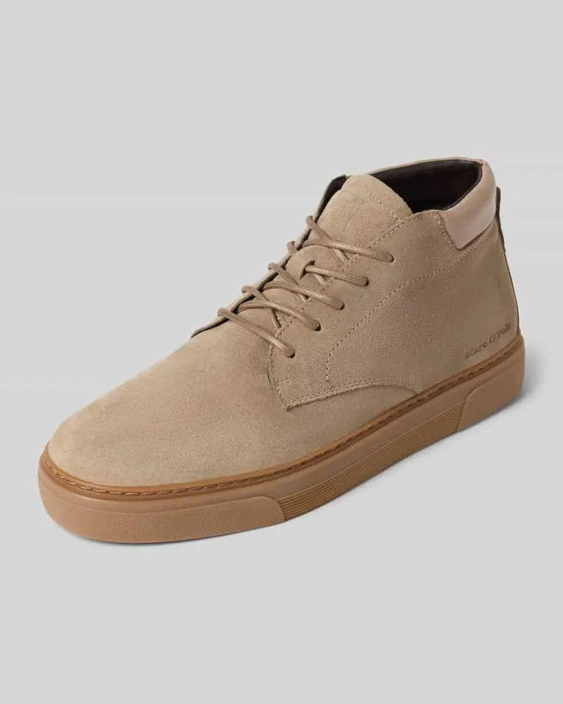 Marc O'Polo High Top Sneaker aus echtem Rindsleder Beige