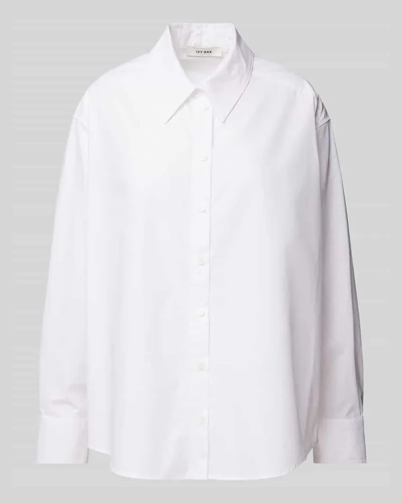 IVY & OAK Regular Fit Hemdbluse mit Manschetten Modell 'EVONNE Weiss