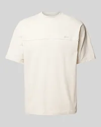 HUGO BOSS T-Shirt mit Label-Stitching Modell 'Natural Offwhite