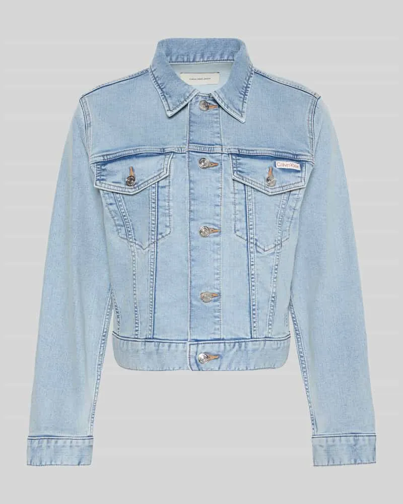Calvin Klein Relaxed Fit Jeansjacke aus reiner Baumwolle Hellblau