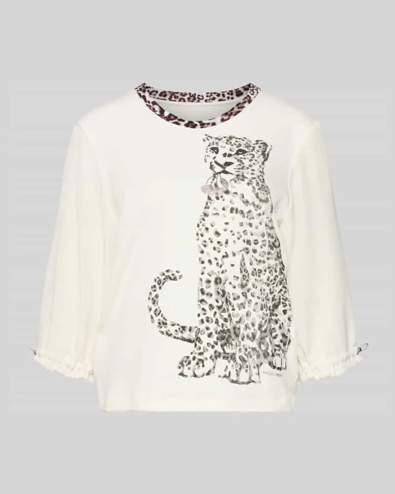 Marc Cain Longsleeve mit 3/4-Ärmel Offwhite