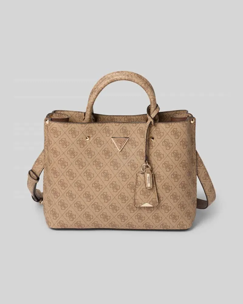 Guess Handtasche mit Label-Applikation Modell 'MERIDIAN II Cognac
