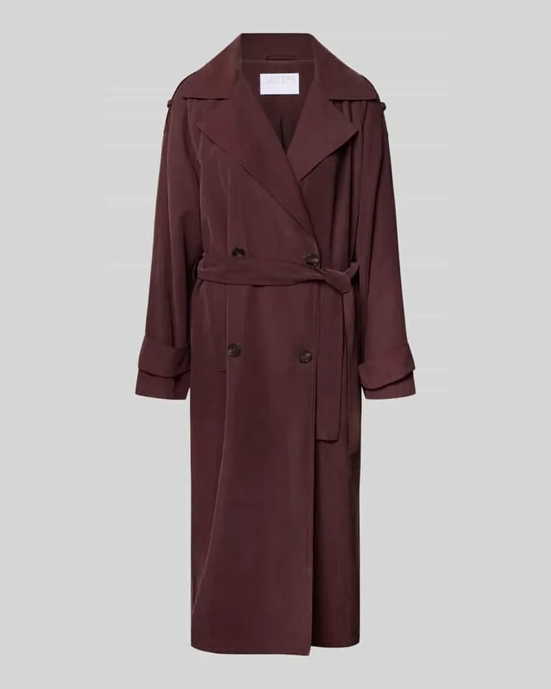 JAKE*S Regular Fit Trenchcoat aus Viskose-Mix Pflaume