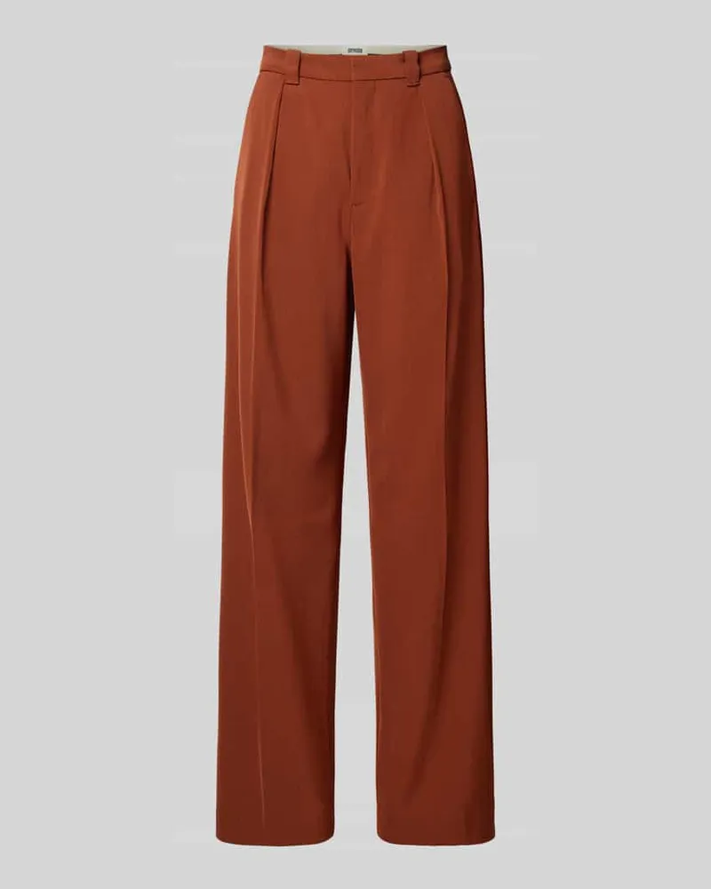 Drykorn Bundfaltenhose mit Gesäßtaschen Modell 'ADUCT Rostrot
