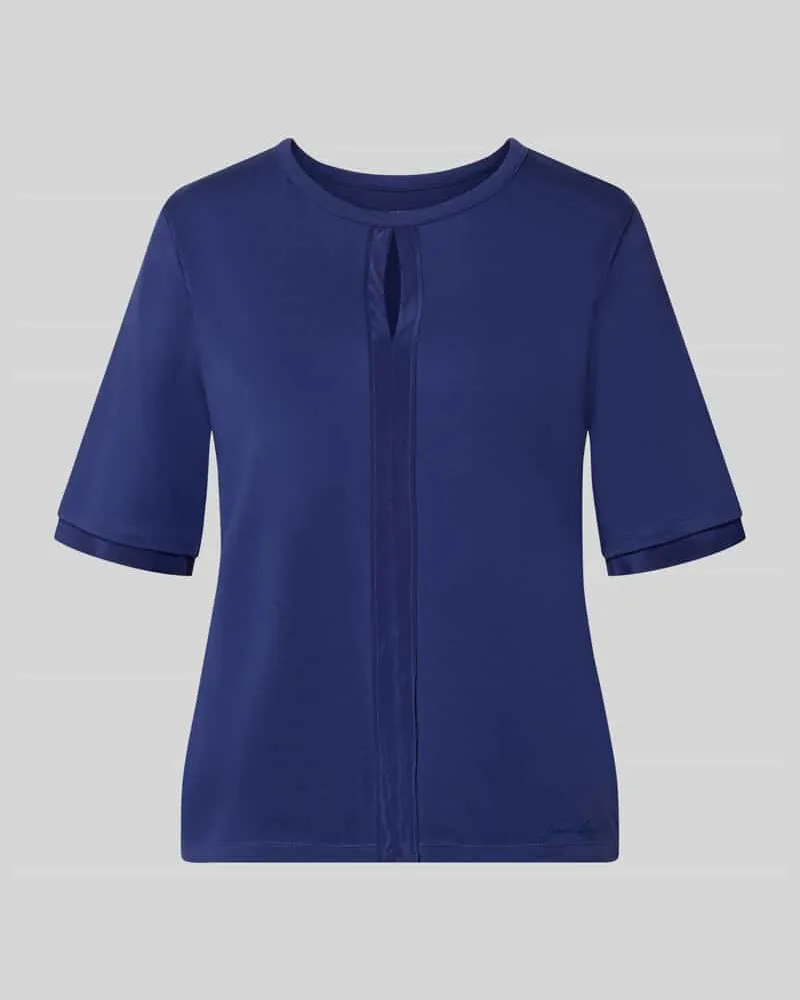 Marc Cain T-Shirt mit Rundhalsausschnitt und Cut Out Royal
