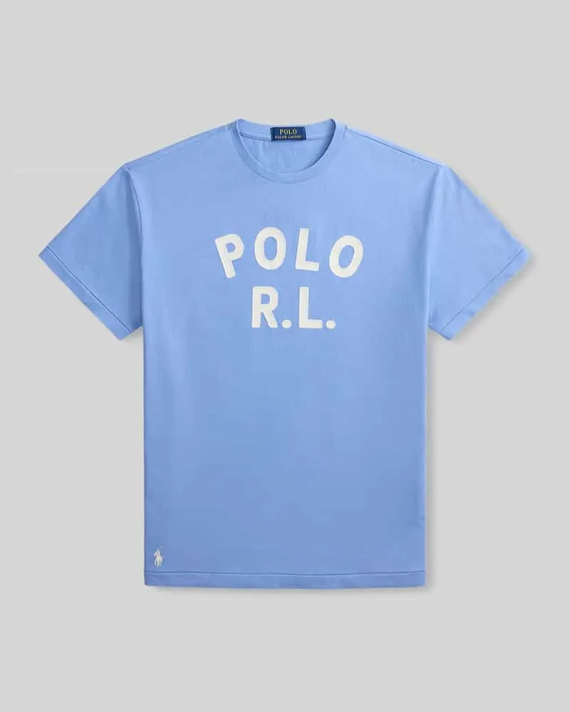 Ralph Lauren Loose Fit T-Shirt aus reiner Baumwolle Hellblau