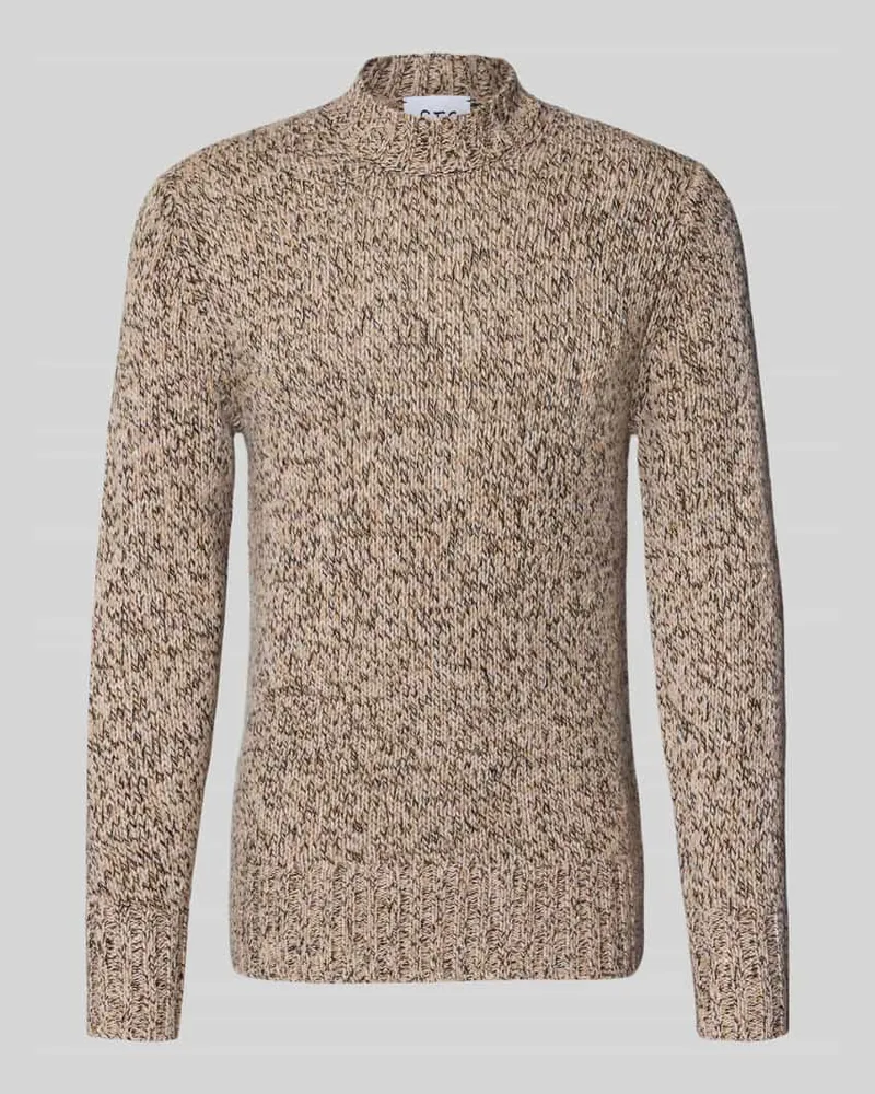 FTC Cashmere Slim Fit Strickpullover aus reinem Kaschmir Beige