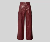 Stoffhose in Leder-Optik