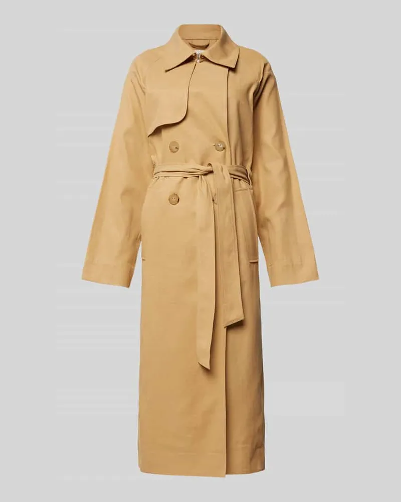 Lanius Trenchcoat mit Bindegürtel Beige