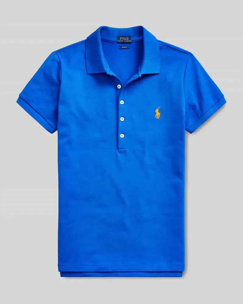 Ralph Lauren Slim Fit Poloshirt aus Baumwoll-Mix Blau