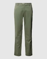 Bruun & Stengade Slim Fit Chino mit Viskose-Anteil Modell 'OLAV Khaki