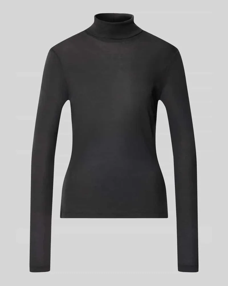 Drykorn Rollkragenpullover aus Lyocell-Baumwoll-Mix Modell 'ZERAFINE Anthrazit