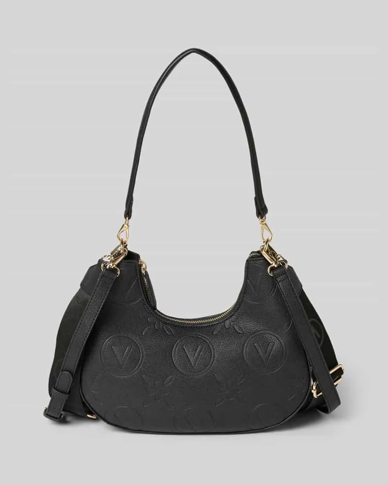 Valentino Bags Shoulder Bag mit Allover-Logo-Prägung Modell 'Samba Black