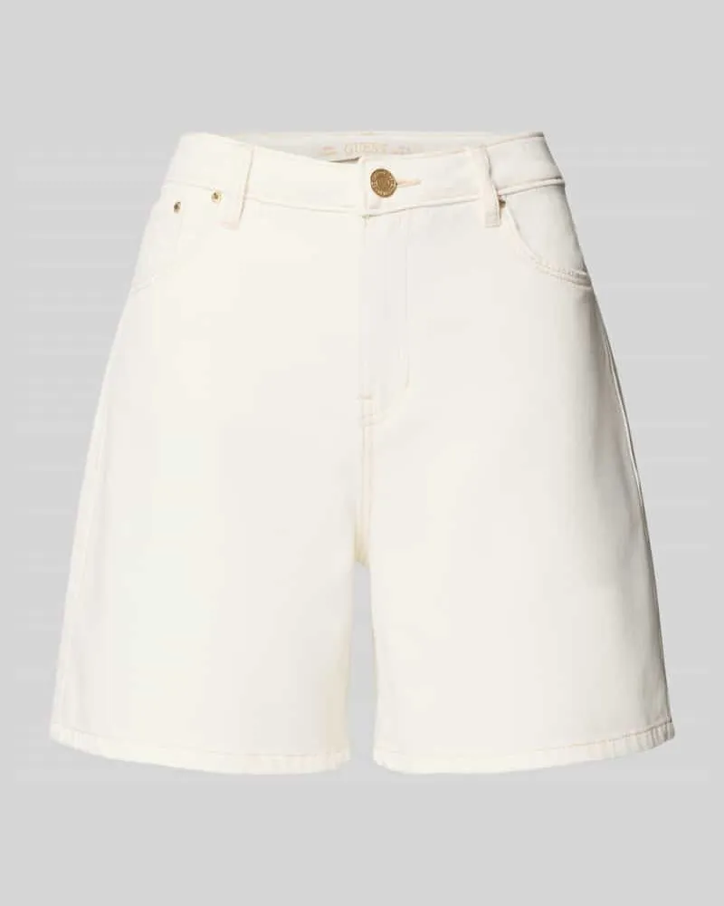 Guess Wide Fit Shorts mit Lyocell-Anteil in Denim-Optik Weiss