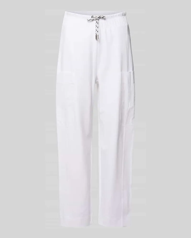Marc Cain Hose mit aufgesetzten Taschen und elastischem Bund Weiss