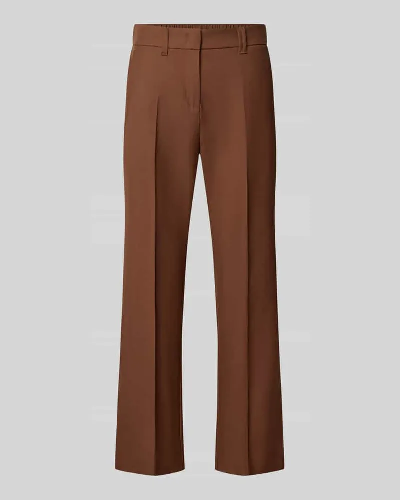 MARELLA Straight Fit Hose aus reiner Schurwolle Modell 'Luggioso Hellbraun