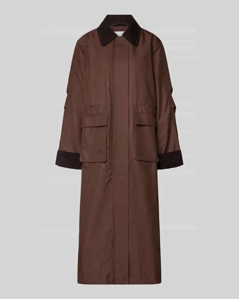 Y.A.S Parka aus Baumwoll-Mix Modell 'ANCA Dunkelbraun