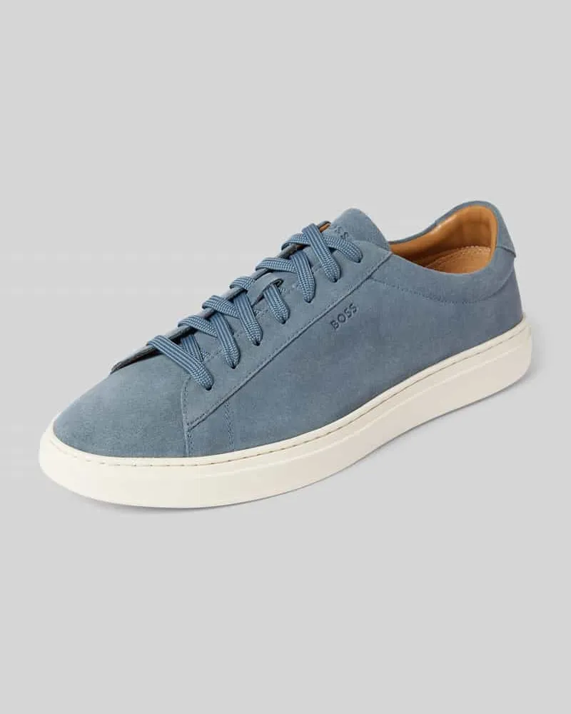 HUGO BOSS Sneaker mit Label-Details Modell 'Kieran Hellblau